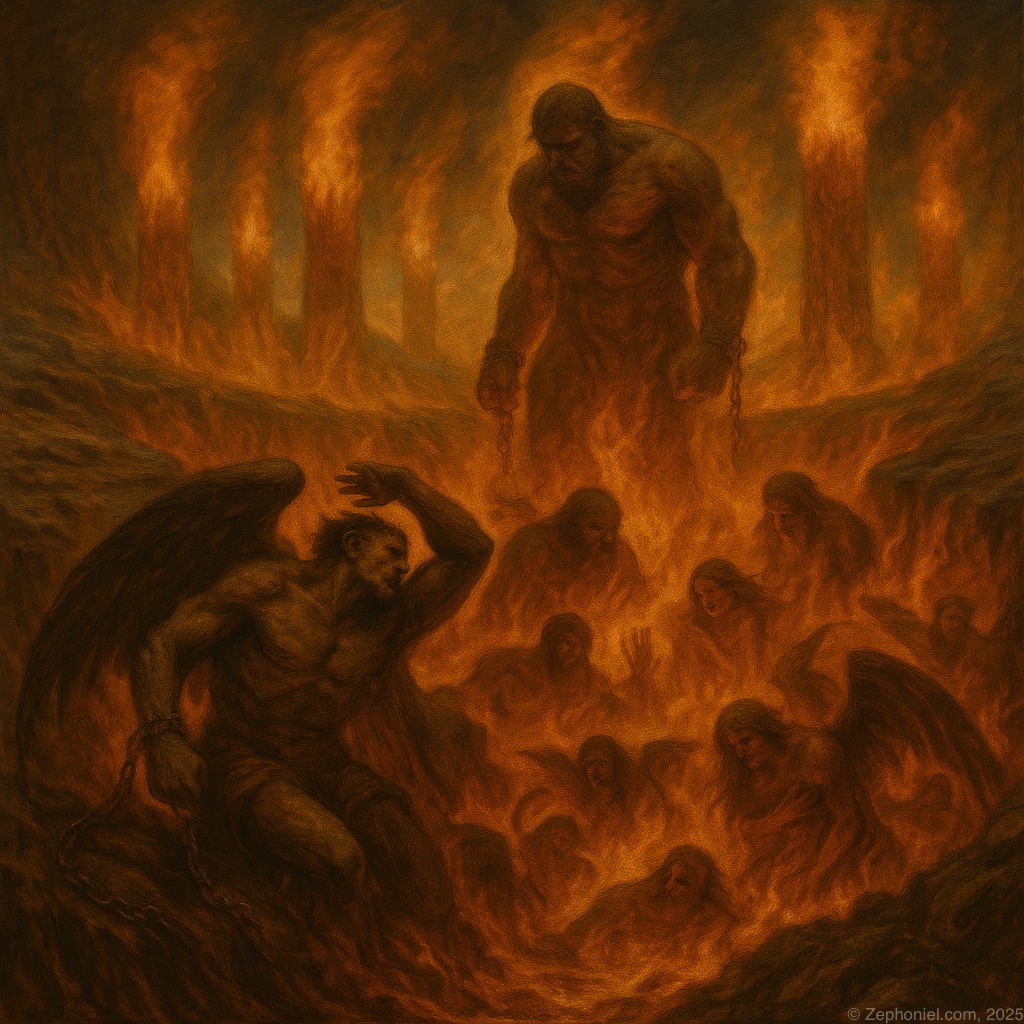 Artwork for track 9, The Flames of Sheol