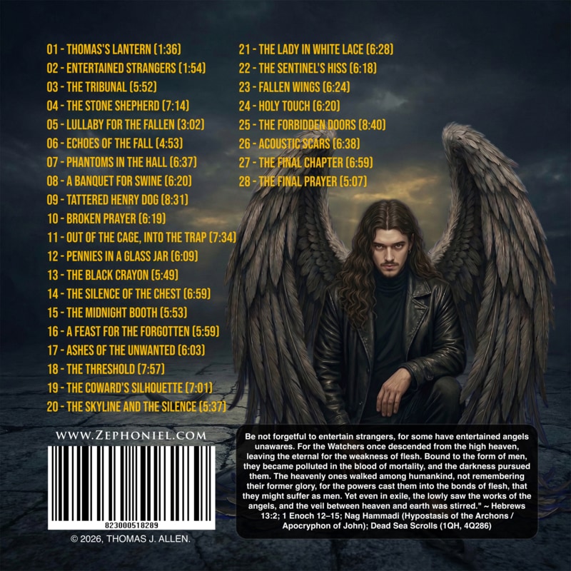 Zephoniel Fallen Wings album back cover