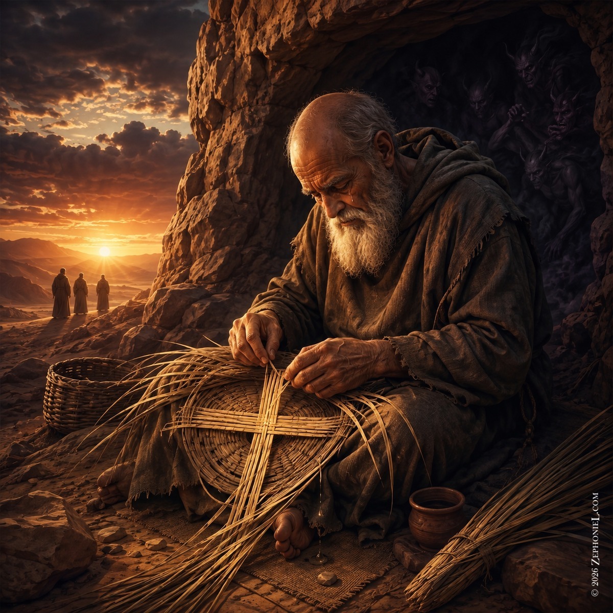 Artwork for track 3, Weeping and Weaving